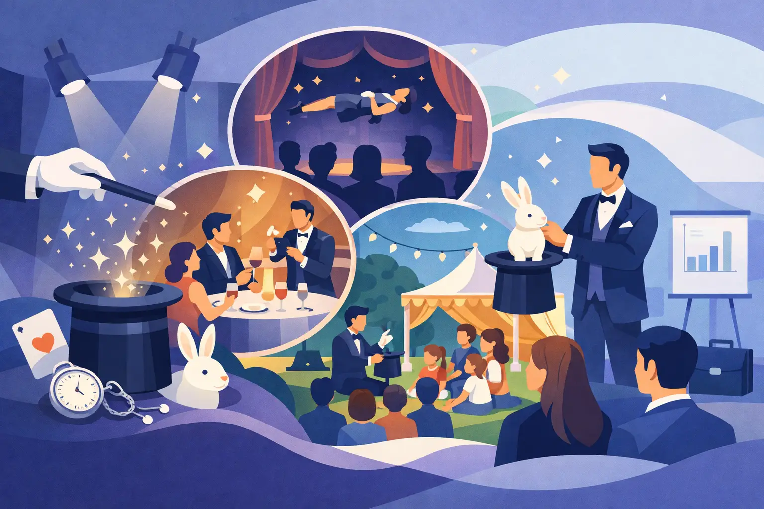 Tipos de espectáculos de magia para cada evento